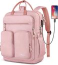 Mancro Travel Backpack for Women, 15.6 Inch Laptop Backpack with USB Charging