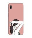 Silence Samsung Galaxy A10E Back Cover Printed Beautiful Girl with Quite/quiti Background Designer Back Case Cover for Samsung Galaxy A10E SM-A102U, SM-S102DL