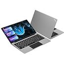 WOZIFAN Laptop Win 11 14" 6GB DDR4 256GB SSD Intel N4020 (Up to 2.8Ghz) 2-Core Computer 1920x1080 FHD Dual WiFi BT 4.2 Mini HDMI Support 512GB TF 1TB SSD Expand for Work Study Entertainment-Gray