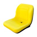 Carcasa de asiento cortacésped de asiento tractores excavadora adecuada para John Deere 480 mm PVC amarillo