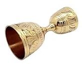 Akanksha Arts - Made of Top-Notch Brass, in Gold Finish - 30/60 ml Jigger Peg Measurer Inaugural Heavy Discount