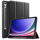 TiMOVO Funda para Samsung Galaxy Tab S9 2023, Cubierta Delgada con Soporte Ajustable Ranura de S Pen para Nuevo Galaxy Tab S9 11 Pulgada SM-X710/SM-X716B/SM-X718U,Auto Activación/Reposo, Negro