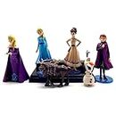 Trunkin Elsa Anna Olaf Figure Action Figure Set of 6 Pcs Set Cake Topper Dolls Collectible Figurine Toys