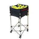 Glemall Tennis Ball Hopper Basket Removable Waterproof Tennis Ball Saver Bag Cart with Wheels Hold Up to 160 Balls for Tennis Ball Collector