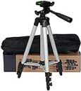 Ruhi Collection Store 3110 Portable Tripod|3110 Tripod A Foldable Camera Stand|with Smartphone Mobile Clip Holder Bracket, with It You Can Mount You Phone It Full 40.2 inch Tripod Stand.