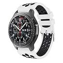 Syxinn Kompatibel mit Armband Gear S3 Frontier/Classic/Samsung Galaxy Watch 46mm 22mm Armband Silikon Uhrenarmband Sportarmband for Galaxy Watch 3 45mm/Moto 360 2nd Gen 46mm/Huawei Watch GT