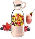 Electric Portable Mini Juicer Bottle | Wireless Personal Size Juicer Blender for Smoothies and Shakes with 4 Blades | USB Rechargeable Juicer Cups For Home, Travel, Gym and Office
