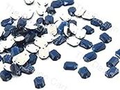 The Design Cart Blue Rectangle 2 Hole Acrylic Stones (10 mm * 14 mm) (1 Gross) - Used for Embroidery, Sewing, Handbags, Art and Craft