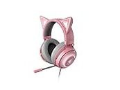 Razer Kraken Kitty - Gaming Headset (Das Katzenohren-Headset mit RGB Chroma-Beleuchtung, Mikrofon mit aktiver Rauschunterdrückung, THX Spatial Audio, Bedienelemente an der Ohrmuschel) Pink/Quartz