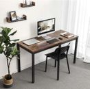VASAGLE Industrial Computer Writing Desk, 55 Inch Office Study Desk for Laptops,