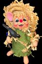 Annalee Dolls Wizard of Oz Scarecrow 6" Posable Mouse Doll 2003 Collectible