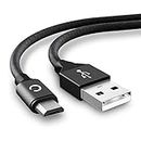 CELLONIC® Câble USB transfert de data 2m compatible avec montre connectée Polar M400 / A370 / A360 / RC3, Cordon charge Micro USB vers USB A 2.0 2A noir
