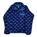 Womens Small Patagonia Blue Bubbles Snap T Fleece Pull Over