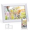 Digital Photo Frame WiFi, 10 Inch Digital Picture Frame with 16GB Memory, 1280x800 HD IPS Screen, Auto-Rotate, Electronic Photo Frame Support Image Preview, Share Moments Instantly via Frameo App
