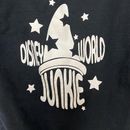 Disney Shirts & Tops | Euc Disney World Hoodie "Disney World Junkie" | Color: Black/White | Size: Lb