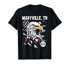 Maryville TN - Bandera patriótica de Estados Unidos, diseño de estilo vintage Camiseta