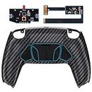 eXtremeRate Graphite Carbon Fiber Programable RISE4 Remap Kit for PS5 Controller BDM 010 & BDM 020, Upgrade Board & Redesigned Back Shell & 4 Back Buttons for PS5 Controller - Controller NOT Included
