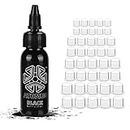 ATOMUS Tattoo Ink Black 30ml Tattoo Supply Pigment Natural Plant Pigment Permanent Makeup Tattoos Pigment with 10pcs S M L XL Pigment Ink Cups