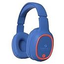 ZEBRONICS Zeb-Thunder Bluetooth Wireless Over The Ear Headphone FM, mSD, 9 hrs Playback with Mic (Blue with Red)