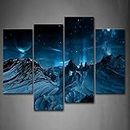 Many Stars and Gills Wall Art Painting Pictures Print On Canvas Space The Picture for Home Modern Decoration