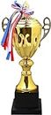 Trophy Cup, Large Metal Gold Award Trophy with Plastic Base for Sports Tournaments, Tournaments, Competitions, Other Teamwork Award (14 x 6 Inch)