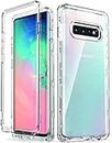 ULAK Galaxy S10 Plus Case, Heavy Duty Shockproof Rugged Drop Protection Case Transparent Soft TPU Protective Cover for Samsung Galaxy S10+ Plus 6.4 inch-Crystal Clear