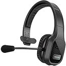 Delton Professional Wireless Computer Headset with Mic | On Ear Bluetooth 5.0 Wireless Headset, 30 Hour All Day Talk Time for Truck Drivers, Home Office (Black, Headset)