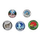 5pcs Set Yellowstone National Park Embroidered Iron on sew on Patches Nature Badge