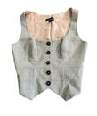 Vintage Bebe Plaid Cropped Vest Top Made In 🇺🇸 Size 4 Y2K 