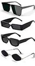 Sheomy Combo offer Pack of 4 googles mc stan Round and retro square big size for Unisex narrow shades with diamod cat eye