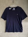 Lacoste Casual T-Shirts Top Size M Mens Navy Logo Short Sleeve