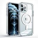 KARWAN® iPhone 11 Pro Max Cover, Compatible with MagSafe, Scratch-Resistant,Thin and Slim, Classic, Magnetic Back Case, Transparent Clear