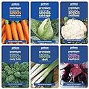 Jamieson Brothers® Winter Vegetable Seeds Carrot Cabbage Cauliflower Curly Kale Leek Beetroot - 6 Varieties - Over 6400 Seeds - Grow Your Own Food at Home, in The Garden Or at The Allotment