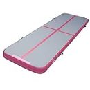 Everfit 3x1m Air Track Gymnastics Tumbling Mat Exercise Cheerleading Inflatable Tumble Track for Home Use/Tumble/Gym/Training/Cheerleading Pink Yoga Airtrack Gym Equipment 10cm Thickness Soft Surface