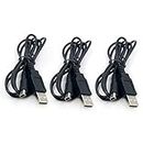 Herfair USB Charger Cable for DSi, Replacement Power Charging Cord Compatible with DSi XL/3DS/3DS XL/2DS/2DS XL (Pack of 3, Cable Length 1.2M)
