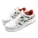 Nike Free Run 2 Grey White Cinnabar Green Men Running Sports Shoes 537732-102