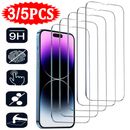 Screen Protector For iPhone 15 14 13 12 11 Pro X XR XS Max 8 7 SE Tempered Glass