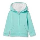 Amazon Essentials Girls' Fleece Zip-Up Hoodie Sweatshirts, Aqua, Medium