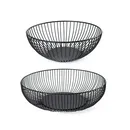 Nordic Style Household Fruit Basket Fruit Holder Iron Art Black Wire Bowl Table Snack Food Storage
