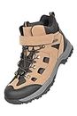 Mountain Warehouse Adventurer Mens Adaptive Waterproof Boots - IsoDry Footwear with Touch Strap Fastening & Elastic laces - Best for Spring Summer, Hiking & Trekking, Brown, 10 US