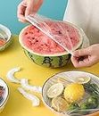 Wolpin Pack of 100 Pcs Disposable Food Cover Elastic Lid for covering Food, Fruits, Vegetables Fridge Storage