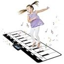 M SANMERSEN Piano Musical Mat, Musical Toys Floor Piano Keyboard Mat with 8 Instruments Sounds Music Dance Touch Playmat, Early Educational Toys Gifts for 1 2 3 4 5 Year Old Boys Girls Toddlers