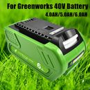 40V 6.0Ah 5.0AH 4.0AH For Greenworks G-MAX 40 Volt Lithium Battery 29472 29462
