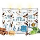 Magnificent 101 Long Lasting Set of 3 Home Blessing Smudge Candle| 3.5 Oz Each - 42 Hour Burn | Soy Wax Candle for House Energy Cleansing & Manifestation