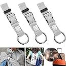 OUBFUUY 3 Pcs Add a Bag Luggage Straps Jacket Gripper Heavy Duty Luggage Straps for Travel Belt Luggage with Buckle Adjustable Luggage Accessories (Grey)