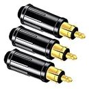 Zhovee 3 PCS SAE Connector, Cigarette Lighter Accessory Plugs DIN, Powerlet Plug to SAE Adapter Connector for BMW, DIN Hella Powerlet Plug 12v Cigarette Lighter Adapter Connector for BMW