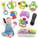 Baby Teething Toys Rattle Set Baby Remote Control Toy Game Control Teether for Infant Toddler 0-12 Months, Newborn Birthday and Baby Shower Gifts for Boys and Girls