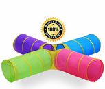 MEGA SALE! Dogs Kids 4-way Holiday Gift Play Tunnel Toy w/ case. EASY FAST SHIP!
