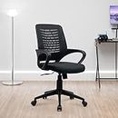 Green Soul Nova Office Chair, Mid Back Mesh Ergonomic Home Office Desk Chair with Comfortable & Spacious Seat, Tilt Lock Mechanism & Heavy Duty Nylon Base, Ideal for Work from Home & Study (Black)