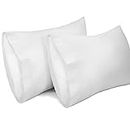 Lirex 2-Pack Federe per Cuscini, 100% Cotone 400 Fili Traspirante Federe Pillow Covers, 50 x 70 cm, Bianco